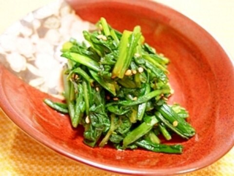 超簡単!春菊のわさび醤油和え☆